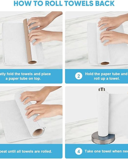 AIDEA Microfiber Cleaning Cloth Roll 165 Sheets(3 Roll), Tear Away Microfiber Towels, Reusable Paper Towels, Washable Shop Rags, Scratch Free, Absorbent Dish Rags for Car, Home, Shop, 11" x 9"