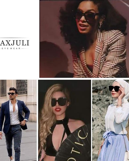 MAXJULI Oversized Sunglasses for Women Men UV Protection 8056