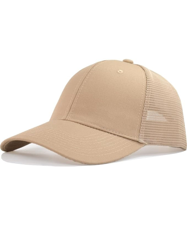TSSGBL Classic Mesh Trucker Hat, Small & OSFM & XXL Options, Men Women Basic Adjustable Snapback Plain Blank Baseball Cap