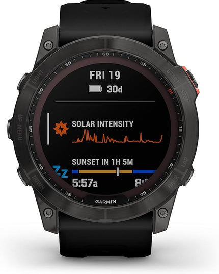 Garmin Fenix 7X Solar Multisport GPS Watch, Slate Grey with Black Band (Renewed)
