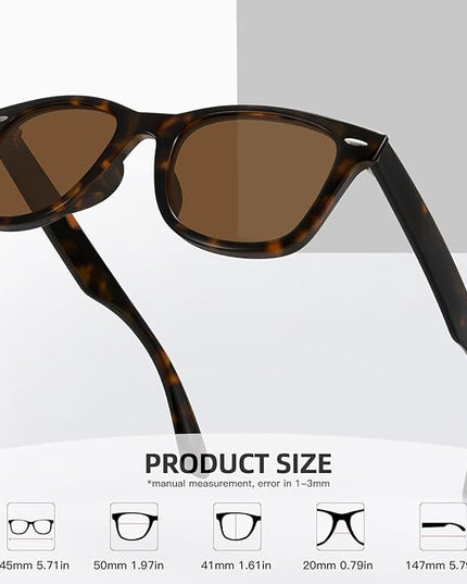 MEETSUN Polarized Sunglasses for Women Men Classic Retro Square Frame Driving Sun Glasses UV Protection