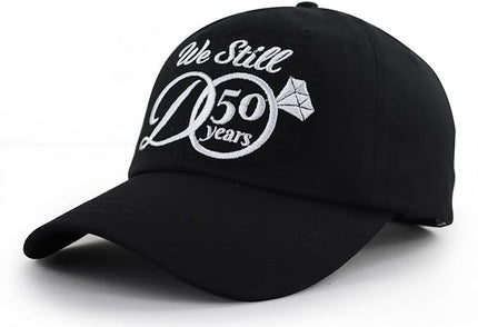 Kpainath We Still Do 50 Years Hat, Adjustable Washed Cotton Embroidered 50th Wedding Baseball Cap