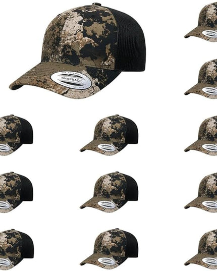 Yupoong Classic Premium Mesh 6 Panel Retro Trucker Cap | Mid Profile Snapback | OSFA | Bulk Pack Available