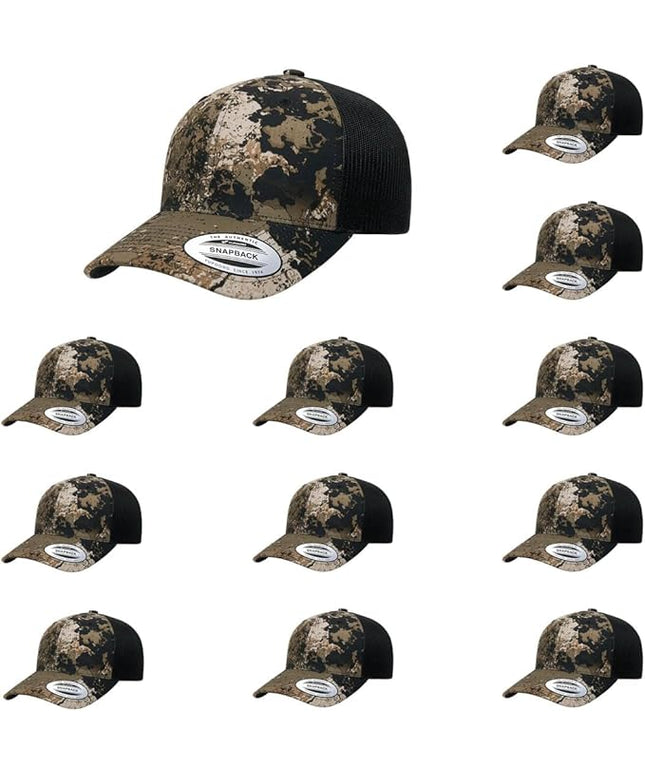 Yupoong Classic Premium Mesh 6 Panel Retro Trucker Cap | Mid Profile Snapback | OSFA | Bulk Pack Available