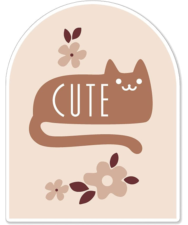 (1PC) Cute cat Flowers Sticker for Phone Tablet Laptop Car Truck Window | 4" Sticker