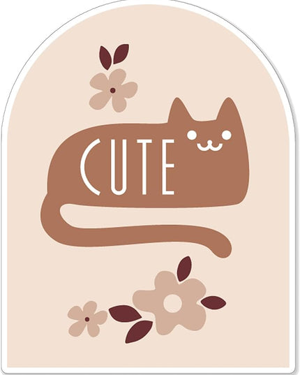 (1PC) Cute cat Flowers Sticker for Phone Tablet Laptop Car Truck Window | 5" Sticker