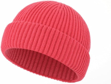 Stylish Wool Knit Short Cuff Fisherman Beanie for Men and Women Unisex Warm Winter Hat