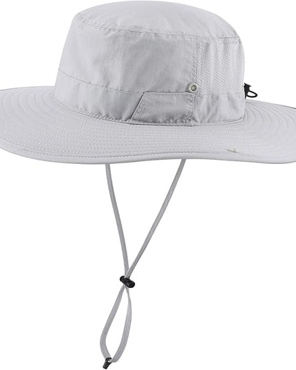 Connectyle Men's Sun Hat UPF 50+ Wide Brim Bucket Hats for Fishing Hiking Gardening Adjustable Boonie Hat Outdoor Safari Hats