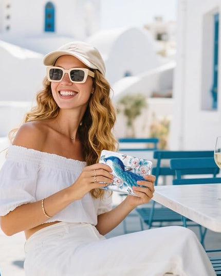 PU Leather Passport Holder Cover 5.9×4.3 Inch with Credit Card Slot and Boarding Pass Slot Combo Blocking Passport Holder Wallet Cover Case for Travel Boarding Essentials (Peacock)