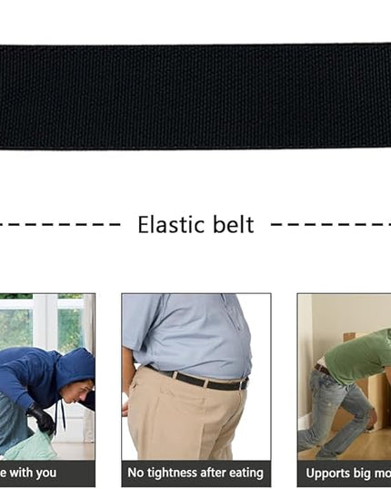 DOOPAI Stretch Canvas Belt for Men, Adjustable Elastic Holeless Web Belt for Casual, Golf, and Work, with Bottle Opener