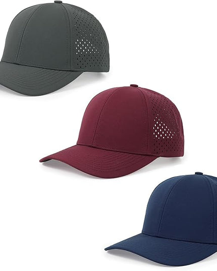 kozinu Quick Dry Baseball Cap Curved Brim Snapback Hat Laser Cut Mesh Ball Cap Golf Ball Cap for Men Women
