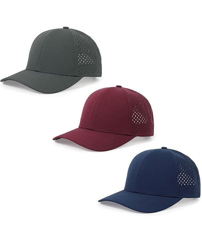 kozinu Quick Dry Baseball Cap Curved Brim Snapback Hat Laser Cut Mesh Ball Cap Golf Ball Cap for Men Women