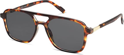 SOJOS Retro Aviator Sunglasses for Women Men,Trendy Rectangle Womens Mens Shades Sun Glasses SJ2202