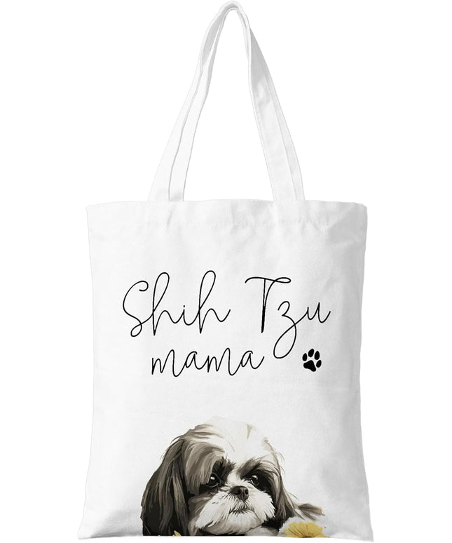 Dog Mama Canvas Tote Bag for Women, Dogs Lover Gift for Dog Mom, Birthday Christmas Cute Rottweiler Gifts For Women.