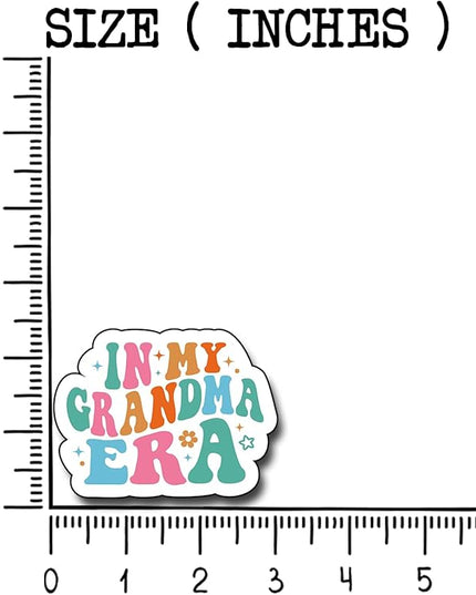 (3Pcs) in My Grandma Era Sticker, Grandma Era Decorate Books Laptop Phone, Water Bottles Kindles Stickers, Tumbler Sticker Waterproof Vinyl Decorate Sticker 3"" Inch