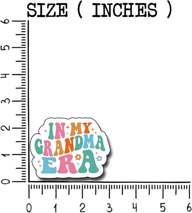 (3Pcs) in My Grandma Era Sticker, Grandma Era Decorate Books Laptop Phone, Water Bottles Kindles Stickers, Tumbler Sticker Waterproof Vinyl Decorate Sticker 3"" Inch