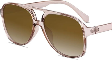 YDAOWKN Retro Aviator Sunglasses for Women Mens Large Frame Classic Vintage 70s Sun Glasses Aviators