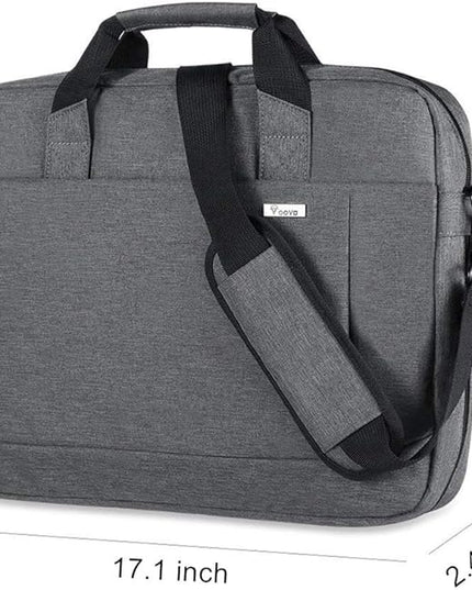 Voova Laptop Bag Case 15 15.6 16 Inch, Computer Sleeve Messenger Bag with Shoulder Strap Expandable Waterproof Business Briefcase for Men Women to Work Travel School, Fit 14-16 Inch Laptop, Grey