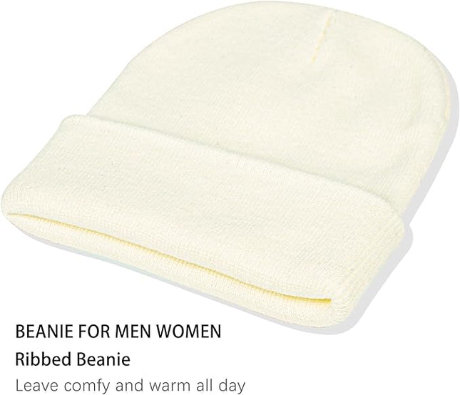 ZOORON 1&2 Pack Beanie for Men Women Slouchy Beanie Hats Winter Knit Caps Soft Ski Hat Unisex