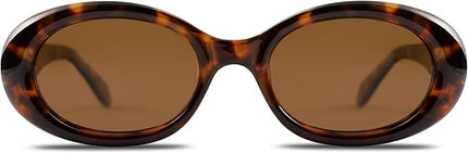 SOJOS Small Retro Oval Polarized Sunglasses for Women Men 90s Vintage UV400 Protection Tiny Sun Glasses SJ2286