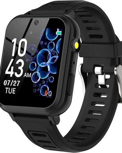 Phyulls Smart Watch for Kids, Smart Watch Toys with 39 Games Camera Video Recorder Music Alarm Calculator Calendar Flashlight Stopwatch Pedometer Gift Toys for 3-12 Years Old Boys and Girls (Black)
