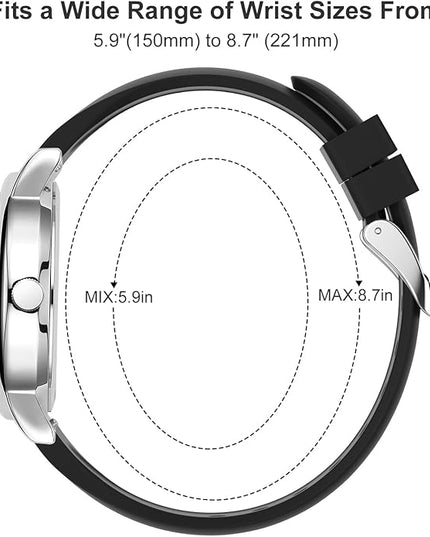 GOLDEN HOUR Waterproof Nurse Watch for Medical Professionals, Students Women Men - Military Time Luminouse Easy Read Dial, 24 Hour with Second Hand, Colorful Silicone Band