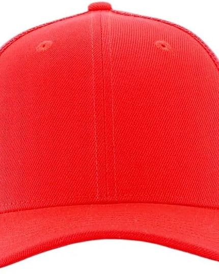 Mesh Snapback Hat (M/L/XL/XXL) - Blank Structured Men's Trucker Hats-Baseball Caps - Adjustable Ball Cap