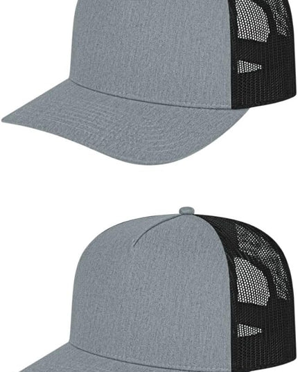 Cap America i3039 Classic 5 Panel Mid Profile Structured Trucker Mesh Back Cap w/ & Adjustable Snapback