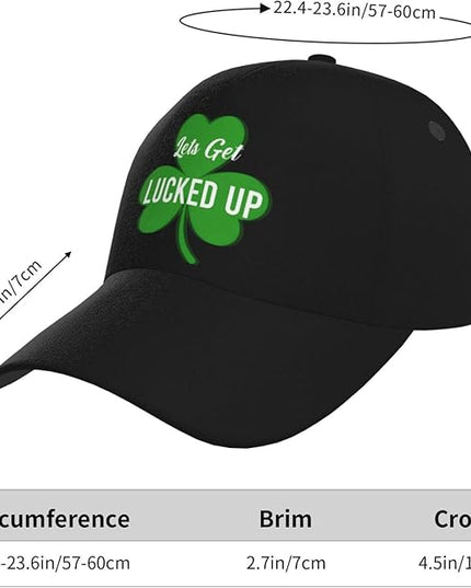 St. Patrick's Day Baseball Cap for Men Women Flower Print Sport Outdoor Travel Trucker Hat Sun Protection Dad Hats