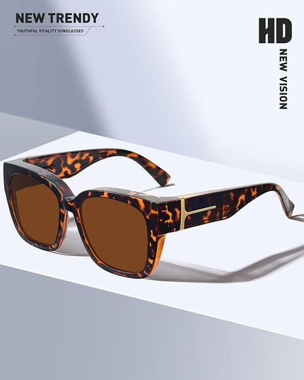 MEETSUN Oversized Fit Over Glasses Sunglasses for Women Men Large Trendy Polarized Sunglasses for Driving UV Protection