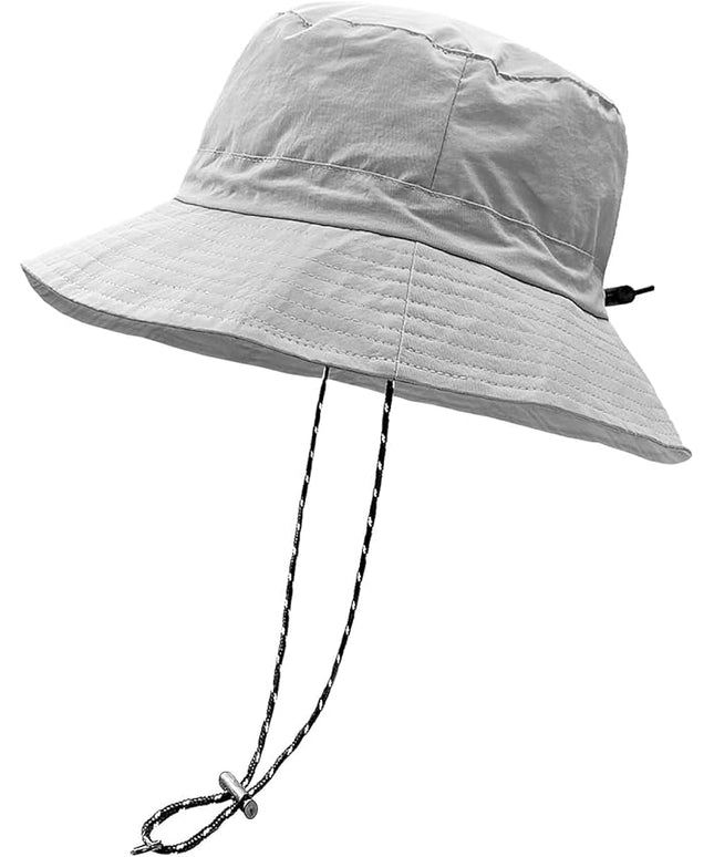 woogwin Waterproof Bucket Rain Hat with Chin Strap Quick Dry Packable Boonie Sun Hat Safari Hat UV Protection