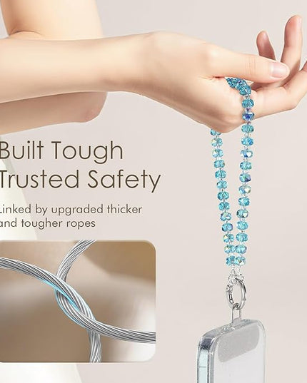 SURPHY Phone Charm, Phone Charms Strap with Tether Tab & Premium Metal Buckle, Cellphone Wrist Strap Chain