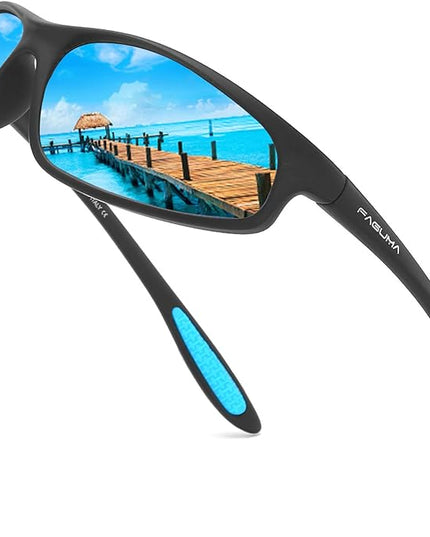 FAGUMA Polarized Sports Sunglasses For Men Cycling Driving Fishing UV400 Protection