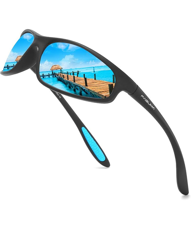 FAGUMA Polarized Sports Sunglasses For Men Cycling Driving Fishing UV400 Protection