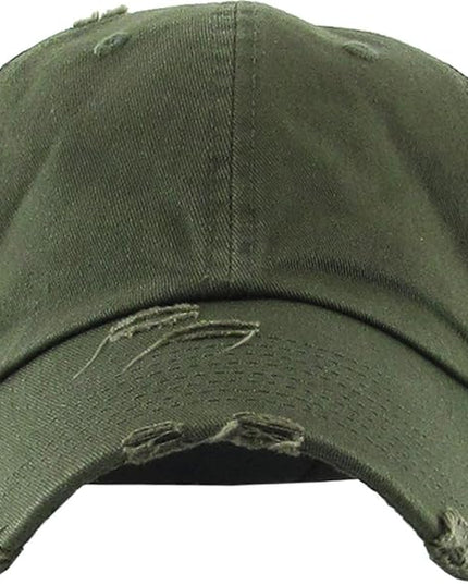 KBETHOS Vintage Washed Distressed Cotton Dad Hat Baseball Cap Adjustable Polo Trucker Unisex Style Headwear