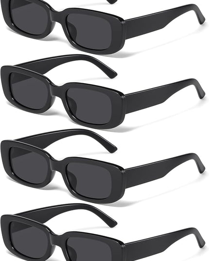 JASPIN Rectangle Sunglasses for Women Men Trendy Y2k Retro 90s Sun Glasses UV Protection Cool Square Frame