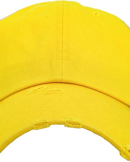 KBETHOS Vintage Washed Distressed Cotton Dad Hat Baseball Cap Adjustable Polo Trucker Unisex Style Headwear