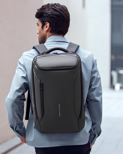 MARK RYDEN Business Backpack for Men, Waterproof High Tech Backpack with Sport Car Shape Design and USB Charging Port, Travel Laptop Backpack Fits 17.3 Inch Notebook