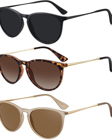 WOWSUN Retro Polarized Sunglasses Womens 2026 Trendy Round Classic Glasses