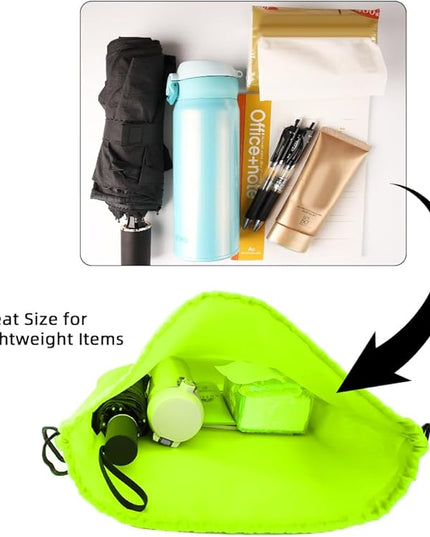 GoodtoU Drawstring Backpacks, Bulk Nylon Backpack Cinch Sack Drawstring Gym Bag for Sport, Traveling, Team (20Pcs, Fluorescent Green)
