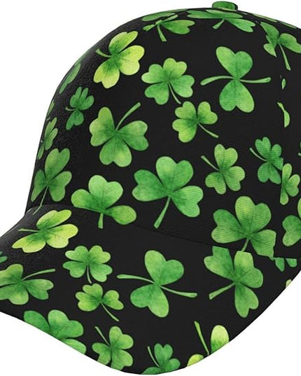St. Patrick's Day Baseball Cap, Irish Green Clover Trucker Hat for Men Women, Fashion Adjustable Sun Visor Dad Hat