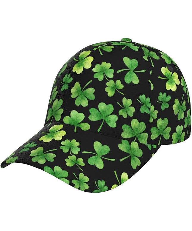 St. Patrick's Day Baseball Cap, Irish Green Clover Trucker Hat for Men Women, Fashion Adjustable Sun Visor Dad Hat