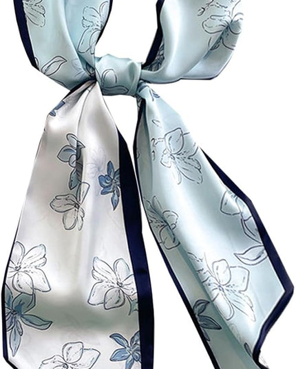Head Scarf Purse Handle Neck Satin Hair Scarfs For Bag Lightweight Silky Long Thin Women's Fashion Scarves 59 * 5.9”