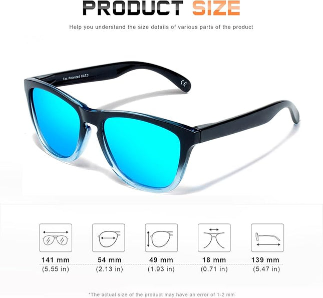 DANAMY Sunglasses Womens Polarized Sunglasses for Women Trendy Designer Mirrored UV400 Protection Sun Glasses