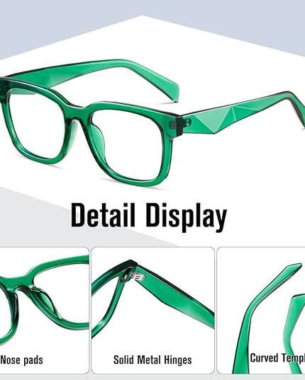 kimorn Blue Light Blocking Glasses,Anti Eyestrain & UV Protection,Square Frame Glasses for Women and Men