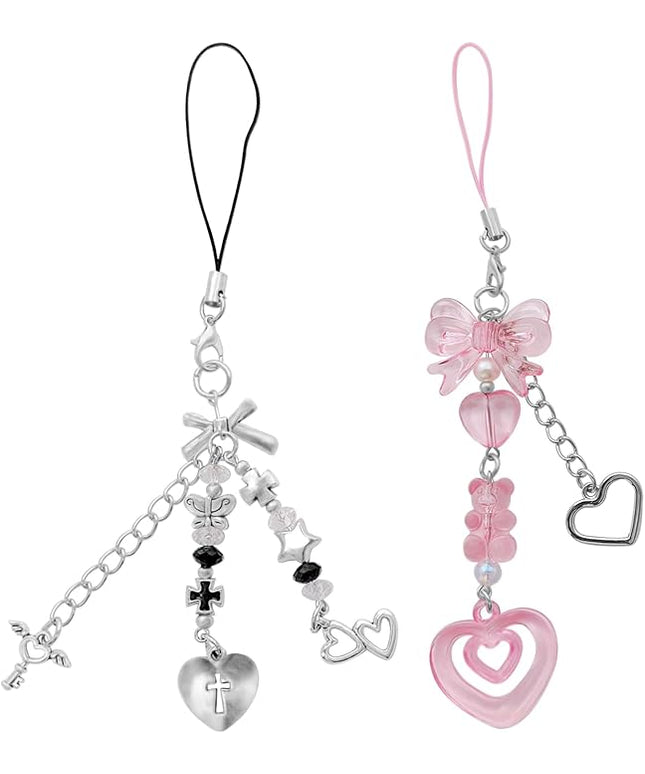 Cute Y2K Phone Charm Aesthetic Phone Charms Accessories Cute PhoneLanyard String for Bag Purse Backpack Airpods Pendants Decor