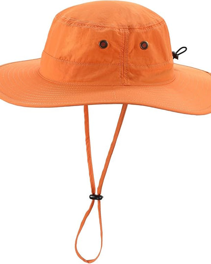 Home Prefer UPF50 Mens Sun Hat with Neck Flap Quick Dry UV Protection Cap Womens Wide Brim Fishing Hat Neck Flap Beach Garden
