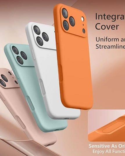 FireNova Magnetic for iPhone 17 Pro Max Case, Compatible with MagSafe, [Integrated Silicone Camera Control Button] [Camera Protection] Anti-Scratch Microfiber Lining Phone Case, 6.9", Orange