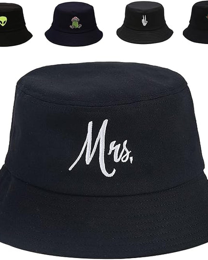 Cotton Bucket Hat for Women Men Summer Travel Sun Beach Bucket Cap, Unisex Outdoor Fisherman Hat