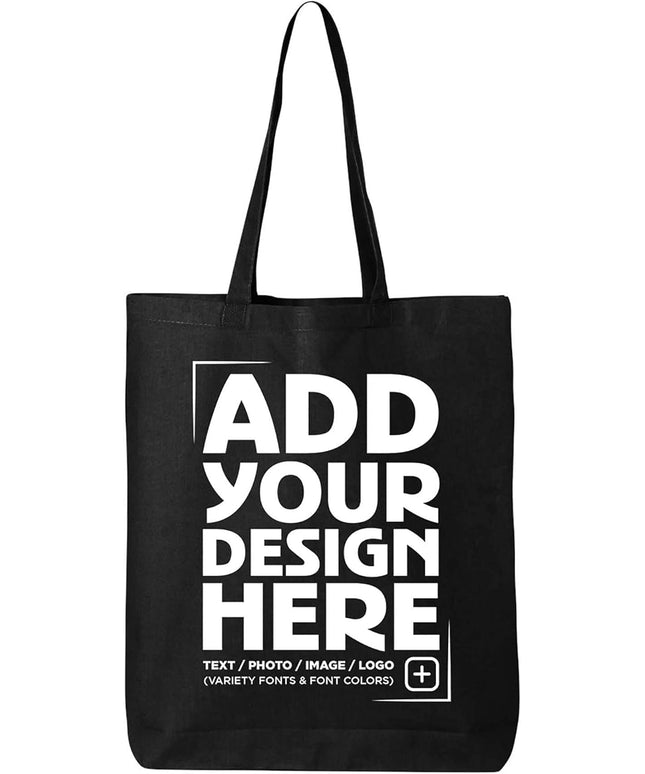 shop4ever Personalized Custom Design Your Own Eco Cotton Tote Reusable Shopping Bag Customizable Gift